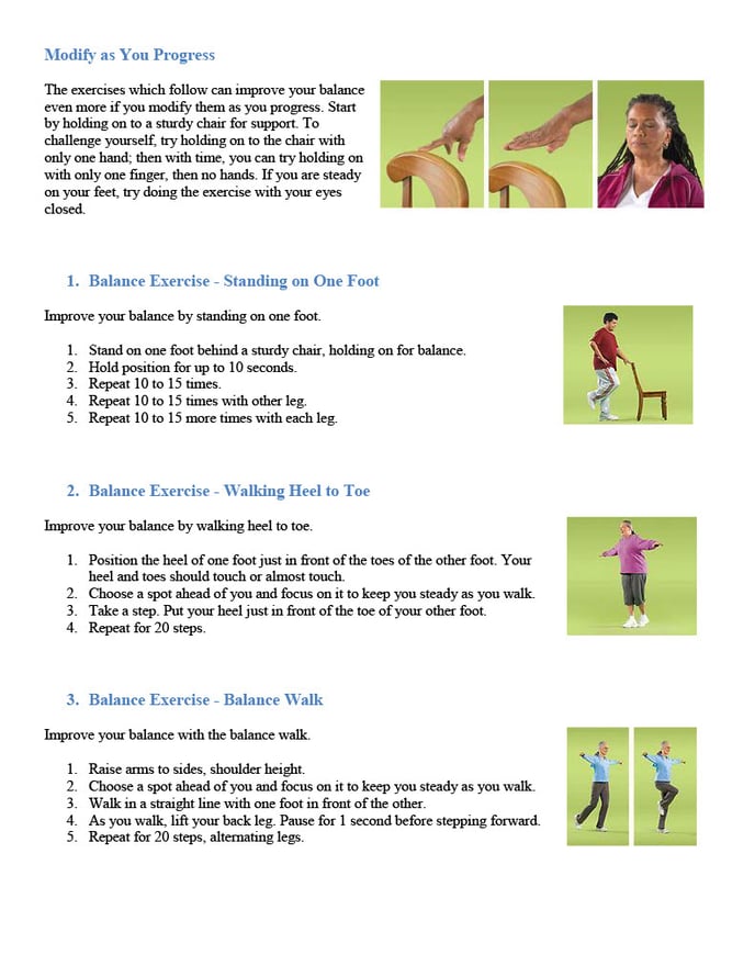 NIH Balance Exercises illustration-of-exercises-and-homework-on-craiyon